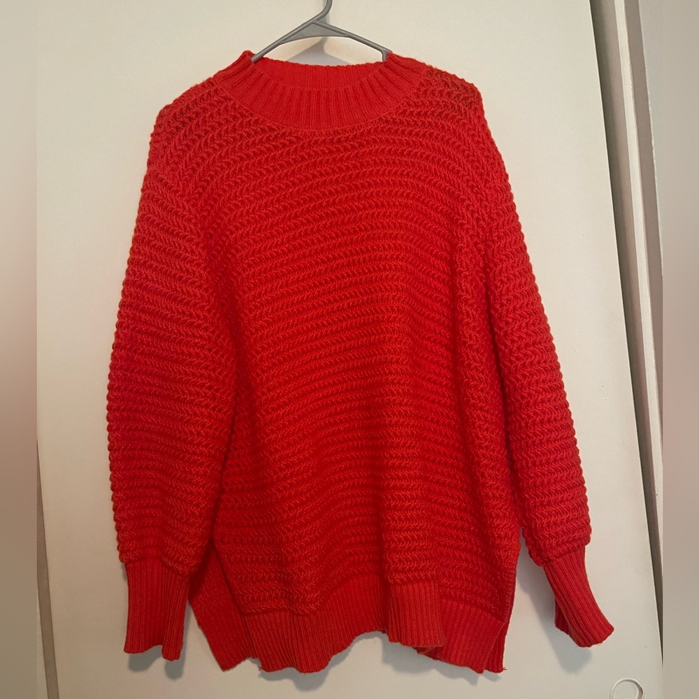 Coral/Orange Knit Sweater